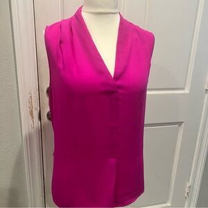 Laundry By Shelli Segal Fuchsia v neck Sleeveless Blouse